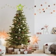 thumbnail image 4 of Christmas Star Tree Topper, Plush Christmas Star Tree Topper, 9.84" Green Furry Star Xmas Tree Topper for Xmas Home Decoration, 4 of 6