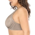 thumbnail image 4 of Deyllo Women's Non Padded Wireless Bras Plus Size No Wire Full Coverage Minimizer Bra, Toffee 40C, 4 of 10