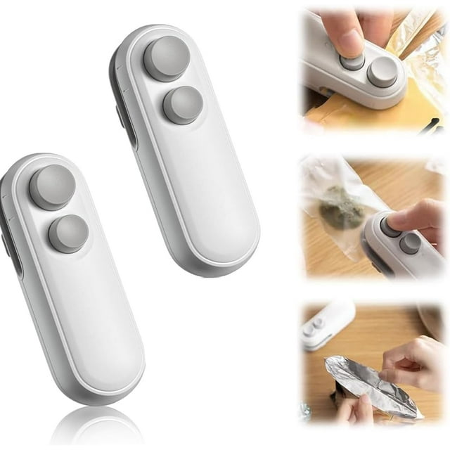 Mini Scelleuse de Sacs, Scelleuse de Sacs Rechargeable USB-C 2 en 1, Scelleuse Portable, Scelleuse de Sacs en Plastique
