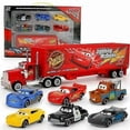 thumbnail image 1 of 7 pcs Cars 2 Lightning McQueen Racer Car & Mack Truck Set gifts - WELLNGS, 1 of 4
