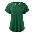 thumbnail image 6 of Summer Tops for Women Long Sleeve Tee Womens Shirt Size Small Womens Tops Running Clothes Women Shirt Workout Space Apparel Short T Long Sleeves Shirts Tee Graphic Sleeve The Green XL, 6 of 7