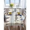 thumbnail image 3 of Vintage Coastal Rectangle Tablecloth, Beach Nautical Seahorse Shell Anchor Waterproof & StainResistant Tablecloth, Washable Oil-proof Table Cover for Dining/Party/Wedding/Camping/Buffet 60x84 In, 3 of 9