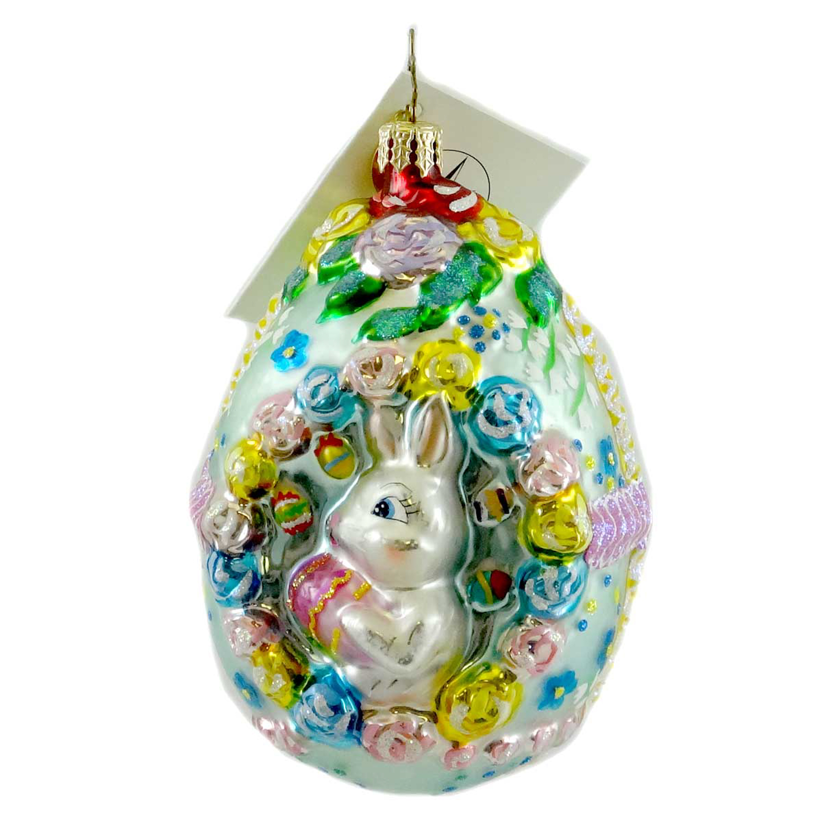 Christopher Radko SUGARBUNNY SWEETS Blown Glass Ornament Easter Rabbit