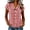 Red, variant on cocolona Summer Plaid Shirts for Women Lapel Short Sleeve Button Tops Dressy Casual Loose Blouses