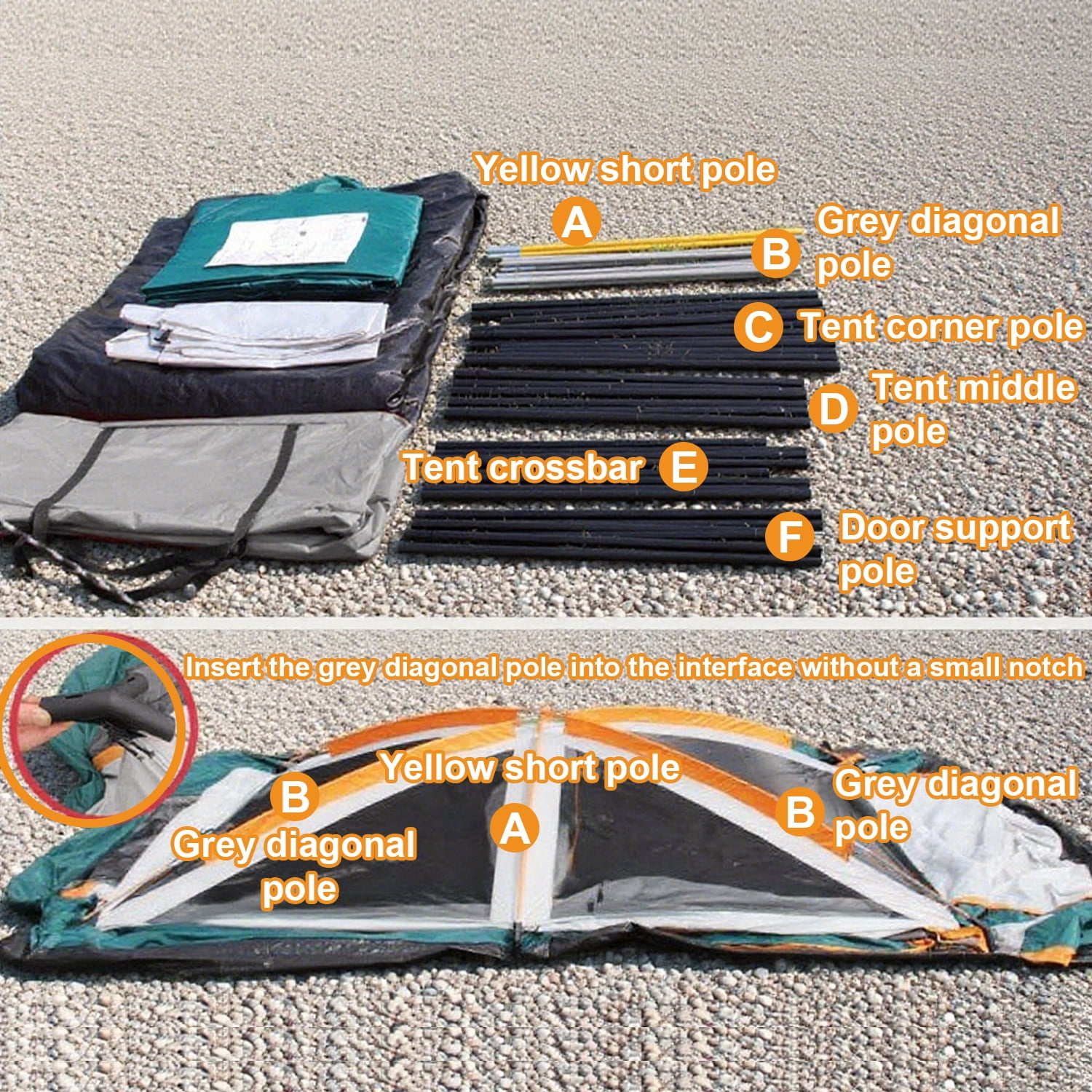 KFeng 12 Person Tents for Camping - 2Rooms 3Doors&3Windows Mesh,Suitable for Outdoor/Picnic,Green