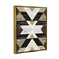 thumbnail image 3 of Rustic Linear Aztec Shapes Abstract Graphic Art Metallic Gold Framed Art Print Wall Art, 3 of 6