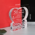 thumbnail image 5 of Customized Engraved heart-shaped Crystal, 50 Year 50th Anniversary Wedding gifts for Couples Wife Girlfriend Husband Boyfriend, 5 of 5
