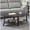 Charcoal, variant on Contemporary oval wood coffee table with storage shelf for stylish living room