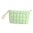 thumbnail image 3 of Bolsa de almacenamiento de maquillaje de viaje, bolsa de cosméticos, moderna bolsa con cierre de cremallera, organizador de maquillaje Verde, 3 of 9