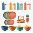 thumbnail image 1 of Vajilla Juego Cocina Paja Trigo Plato Tazas Kit 48pcs, 1 of 4