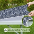 thumbnail image 6 of Vibrant Floral Bohemian Elastic Tablecloth, 36x36 Inch Square Cover for Decorating Your Patio, Kitchen, and Card Tables, 6 of 6
