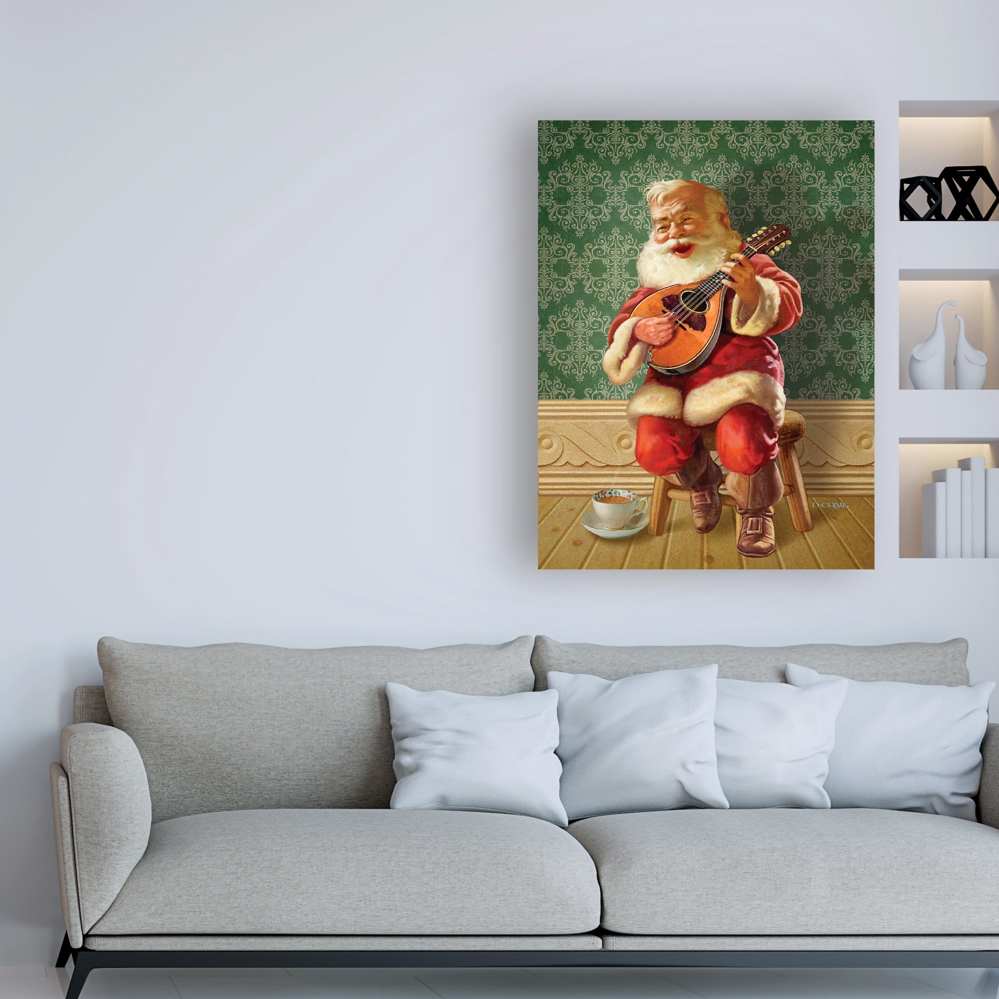 Trademark Fine Art 'Singing Santa II' Canvas Art by Dan Craig