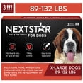 thumbnail image 2 of (2 pack) NEXTSTAR Flea & Tick Topical Prevention for Dogs 89-132 lbs, 3-Month Supply, 2 of 9