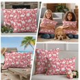 thumbnail image 5 of Tropical Plants Outdoor Waterproof Pillow Covers, Summer Farmhouse Vintage Camels Red Decorative Square Throw Pillowcase Sofa Cushion Sham for Patio/Couch/Chair, 16"x16" 2 Pack, 5 of 8
