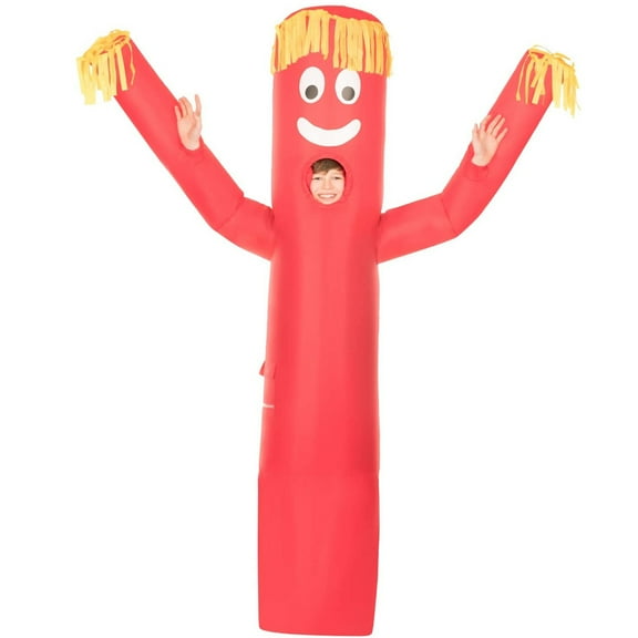 Morph Kids Inflatable Giant Red Wacky Wavy Arm Guy Halloween Costume Halloween Red One Size