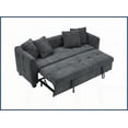 thumbnail image 2 of 78-Inch 3-Seater Cloud Velvet Pull-Out Sofa Bed – Ideal for Living Room & Bedroom | Dark Gray | Velvet | Wood, 2 of 13