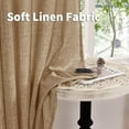 thumbnail image 4 of Natural Linen Curtains Long for Living Room Bedroom Groet Top Light Filtering Privacy Linen Textu Window Semi Sheer Drapes Panels x Natural, 4 of 7