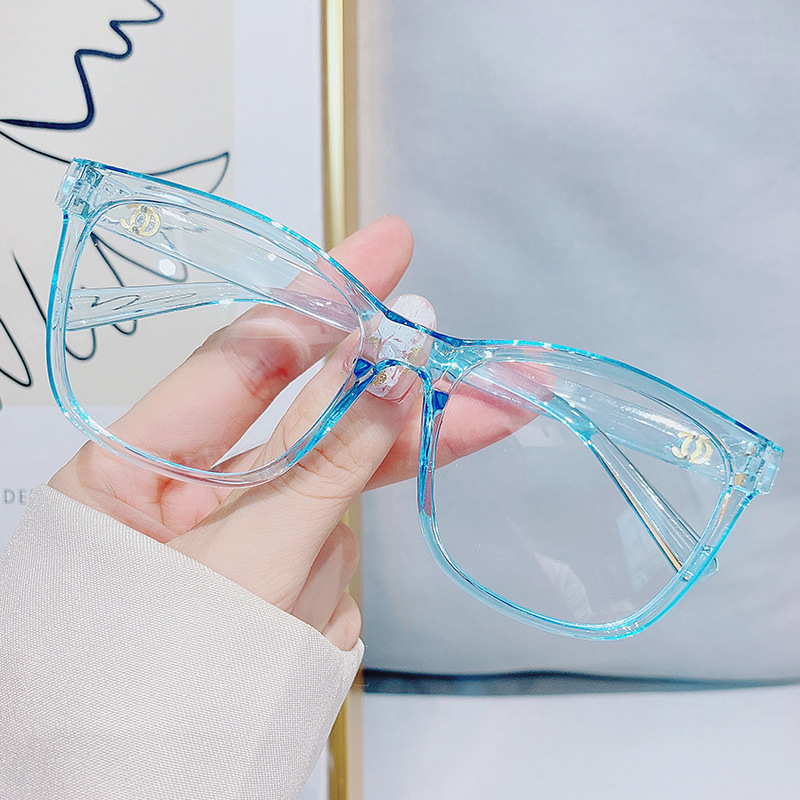 Bluelightblocking Glasses Round Thin Frame Flat Lens with