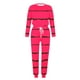 thumbnail image 4 of Puntoco Traje Casual Con Cordón Y Cuello Redondo De Manga Larga Con Estampado Holgado A La Moda Para Mujer, Color Rojo Rosa Xxxl, 4 of 5