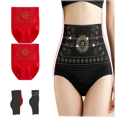 

Unique Fiber Restoration Shaper Body Shaping and Tummy Control Briefs High Waist Underwear Tummy Control Shapewear for Women(2 pcs XL)