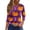 Purple, variant on Women Halloween Crewneck T-Shirt 3/4 Sleeve Tops Witch Pumpkin Graphic Loose Fit Tees for Halloween Party Wear