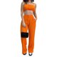 thumbnail image 1 of Conjunto De Pantalón Y Top Con Tirantes Pantalones con tirantes para mujer, tops cortos y pantalones largos sexis con pliegues (naranja XXL) Cgtredaw Para estrenar, 1 of 1
