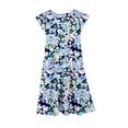 thumbnail image 4 of Lvshlubb Summer Dresses for Girls 2026 Fashion Floral Printed Fly Sleeve Crewneck A Line Dress with Pockets Size 4-15, 4 of 6