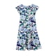 thumbnail image 3 of Vestido de verano para niña, de manga corta, con cuello redondo y estampado floral, de poliéster, con bolsillos y volantes., 3 of 5