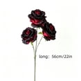 thumbnail image 3 of Aurorax 2 Pcs Gothic Fake Rose Flowers,Halloween Decorations Indoor Dark Academia Black and Red Roses Artificial Flowers Vintage Gothic Decor for Adults Halloween Party Office Desktop Art, 3 of 6