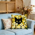 thumbnail image 4 of Uutvery Cats Patterns Pillow Covers 45x45cm， Soft Polyester Decorative Cushion Case with Hidden Zipper， for Sofa Bed Home Decor Living Room Bedroom, 4 of 6