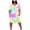Yellow, variant on fartey Women Plus Size Sundresses 2023 Trendy Baggy Tie Dye Print Pockets Mini Dresses Lounge V Neck Short Sleeve Vacation Dress, L-5XL