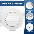 thumbnail image 4 of Uxcell Round Air Vents Cover 304 Stainless Steel Louver Grille, for Ceiling Mount White 6 Inch, 4 of 6