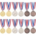 thumbnail image 1 of 12 paquetes de medallas deportivas para ganadores, medallas deportivas, medallas de oro, plata y bronce, medallas deportivas de fútbol con cinta de Nick, 1 of 5