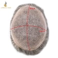 thumbnail image 5 of Lyrical Hair Toupee for Men Fine Mono Mens Toupee Human Hair Replacement Systems Monofilament with NPU Hairpiece for Man Black Brown Blonde Gray Hair Wig Unit, 5 of 6