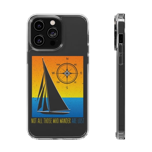 DistinctInk Clear Case for Apple iPhone 15 PRO (6.1" Screen) - Not All Wonder Are Lost