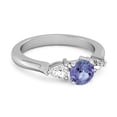 thumbnail image 2 of 0.10 Ctw Tanzanite Gemstone 925 Sterling Silver Love Women Valentines Day Gifts Ring, 2 of 3