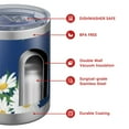 thumbnail image 4 of 12oz Tumblers Navy Daisy Flower White Blooms Pattern Vacuum Insulated Stainless Steel Travel Tumbler Cups Mug with Lid and Straw for Beer,Coffee,Beverages with Cleaning Brush for Cold & Hot Drinks, 4 of 5