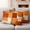 Burnt Orange, variant on Burnt Orange Geometric Outdoor Waterproof Pillow Covers, Watercolor Ombre Modern Abstract Art Decorative Rectangle Throw Pillowcase Sofa Cushion Sham for Patio/Couch/Chair, 20"x12" 2 Pack