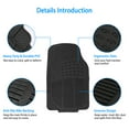 thumbnail image 2 of TeqHome 4Pcs Automotive Floor Mats Front and Rear PVC Rubber Floor Mats Heavy Duty Drive Vehicle Car Mats with Trimmable Design Fit for Car SUV Truck & Van, 2 of 8