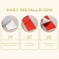 thumbnail image 4 of Uxcell 30 Pcs Calcomanías de Espejo a Rayas, 0.78'' x 11.8'' Autoadhesivas de Acrílico, Removibles para Decoración de Pared, Dorado, 4 of 7