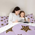 thumbnail image 5 of Feelyou Cartoon Stars Plum Queen Comforter Set, Cheetah Print Bedding Comforter Set, 3pcs, 5 of 8
