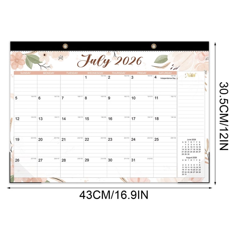 Calendar 2026-2027,18 Month Calendar July 2026-2027, Desk Calendar, Thick Paper, Anti Ink Bleed, Wall Calendar 2026-2027 with Stickers for Home, School, Office Planning, Calendar for Easy Organizing - Walmart.com