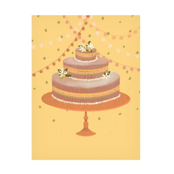 Canvas Wall Art - Christine Rotolo 'Party Time Desserts 4' Wall Art for Living Room, Bedroom, or Office Décor by Trademark Fine Art - 14 x 19 Inches