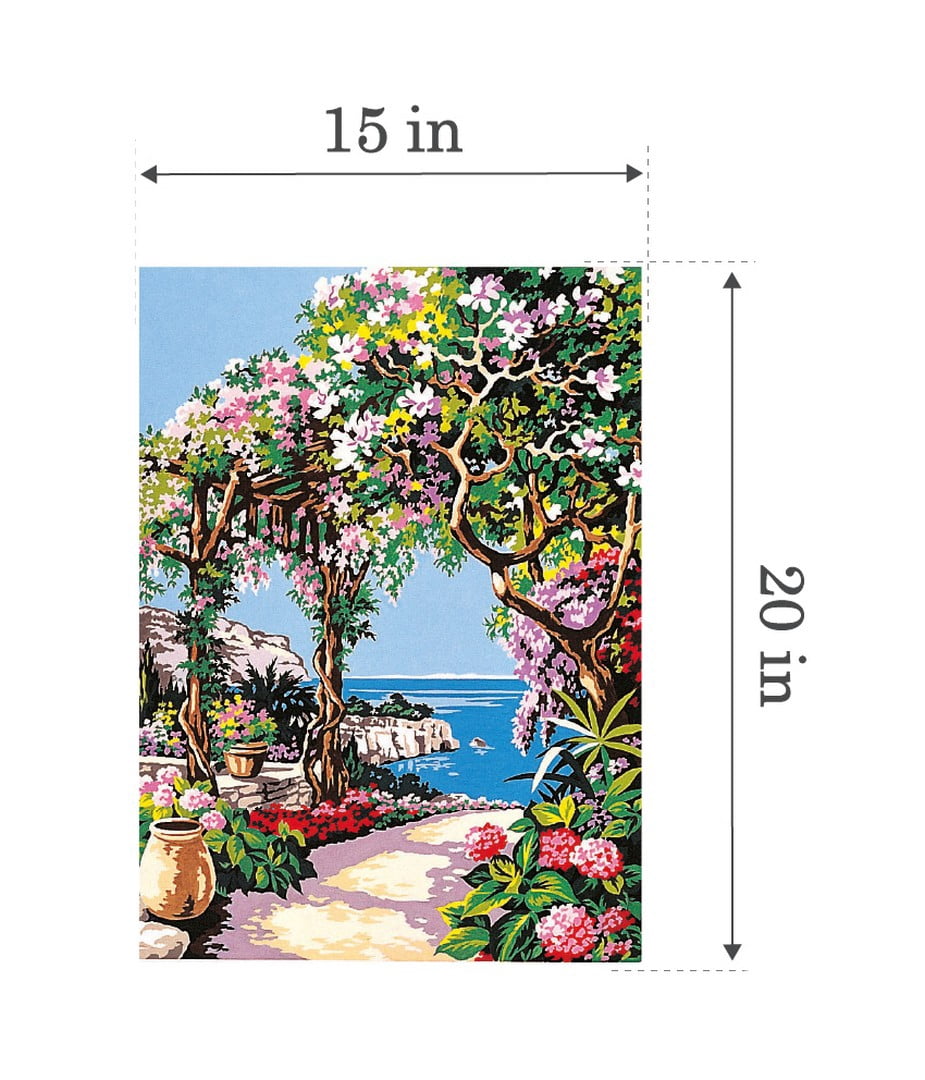 Needlepoint canvas for halfstitch without yarn Canvas Cote D'Azur SE929.271 Seg De Paris Printed Tapestry Canvas