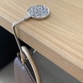 thumbnail image 6 of 6 Pack Long Purse Hooks,Table Hanger Holder ,Portable Bag Holder Under Counter,Plated Round Metal Desk Hook Stocking Clips for Handbags, 6 of 8