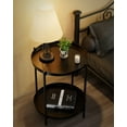 thumbnail image 2 of Mesa auxiliar EKNITEY de metal de 2 niveles, impermeable, negra, 2 of 7