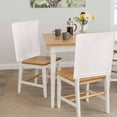 thumbnail image 5 of Farmhouse Beige White Striped Chair Back Covers, Removable Chair Covers for Dining Chairs Set of 4, Washable Chairs Slipcovers Back Seat Protector for Wedding Party 19"x20", 5 of 9