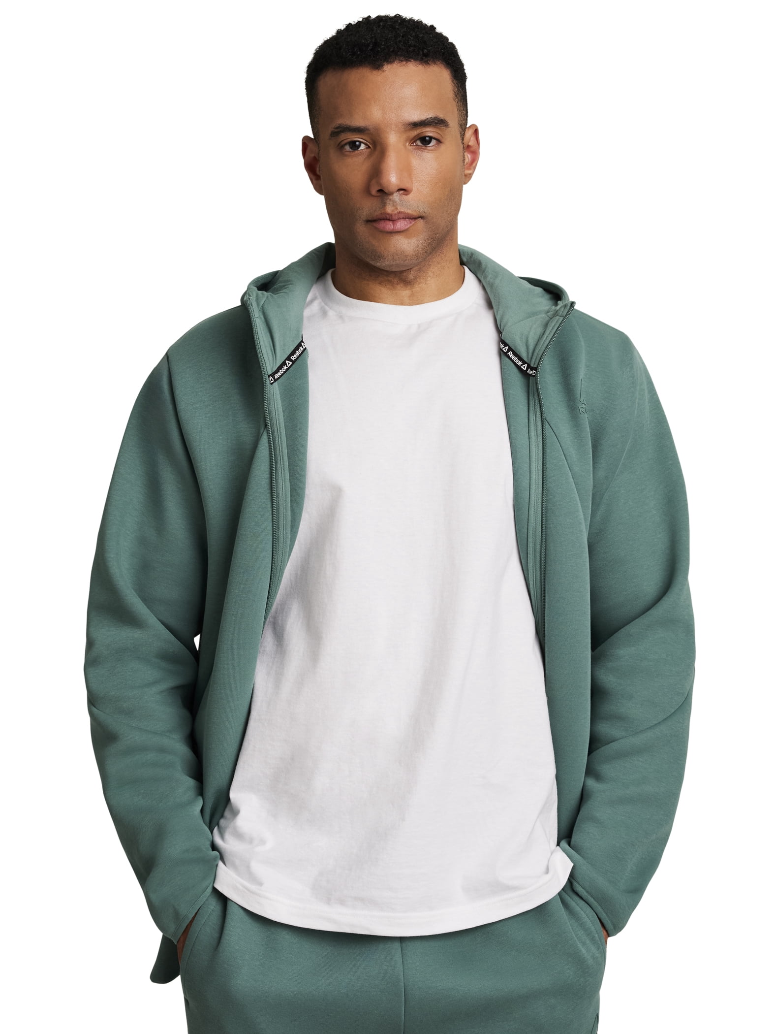 Reebok Men's and Big Men's Momentum Fleece Full Zip Hoodie, Sizes XS-5XL