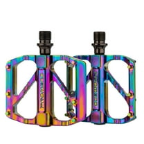 1 Pair Road Mountain Bike Ultralight Non-slip Flat Pedals Aluminum Alloy 3 Sealed Bearings Pedal CNC MTB Bicycle Foot Platform Cycling Accessories