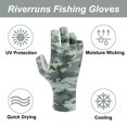 thumbnail image 4 of Riverruns Fingerless Fishing Gloves- Fishing Sun Gloves- UV Protection Gloves Men and Women Fishing, Boating, Kayaking, Hiking, Running, Cycling and Driving, 4 of 5